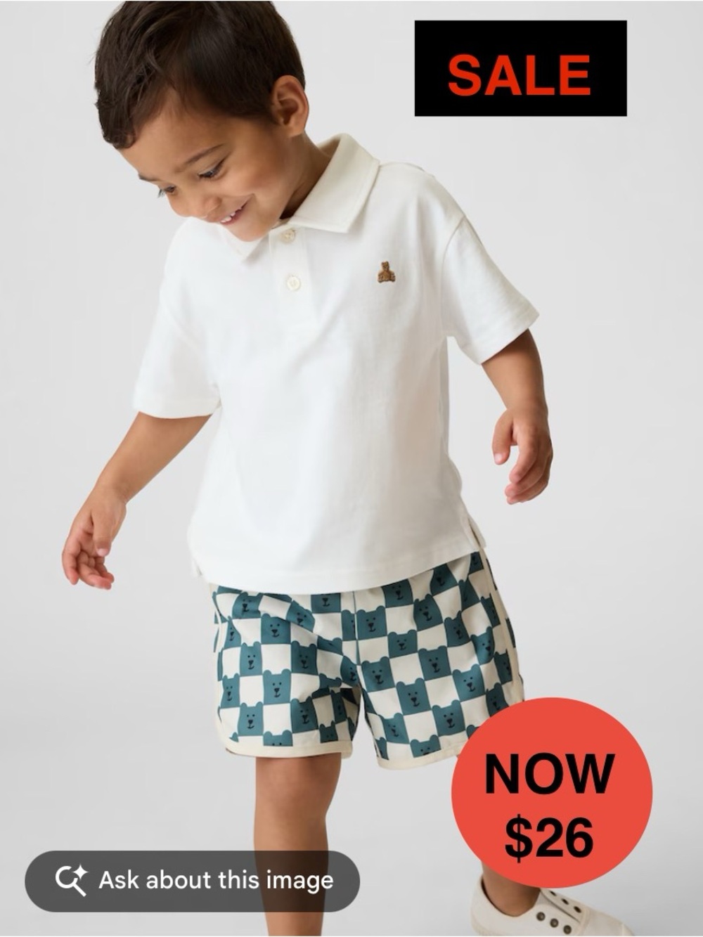 Gap Kids Classic Cream Neutral Pique Polo Bear Logo 6-12 Mos
🇨🇦 SALE!